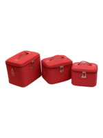 Vanity rigide pour rangement de maquillage et accessoires femme en couleur rouge sacs taille variable pour femmes Vanity rigide pour rangement de maquillage et accessoires femme en couleur rouge sacs taille variable pour femmes