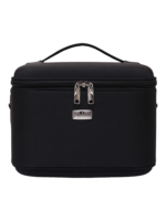 Vanity rigide pour rangement de maquillage et accessoires femme sac noir compact et pratique pour femmes Vanity rigide pour rangement de maquillage et accessoires femme sac noir compact et pratique pour femmes
