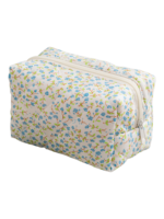 Trousse de toilette femme fleurie trousse maquillage motif fleurs colorée petite trousse avec fleurs bleues et verts Trousse de toilette femme fleurie trousse maquillage motif fleurs colorée petite trousse avec fleurs bleues et verts