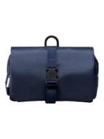 Trousse de toilette homme compacte pliable à suspendre avec multiple compartiments en tissu navy ergonomique pour voyage