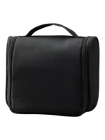 Trousse de toilette homme compacte pliable à suspendre avec multiple compartiments noire sans détails ergonomique pour voyages