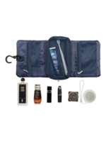 Trousse de toilette homme compacte pliable à suspendre avec multiple compartiments pratique pour voyager en toute simplicité