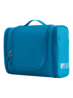 Grande trousse de toilette colorée à suspendre unisexe avec plusieurs pochettes et compartiments en tissu imperméable bleu électrique