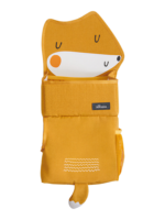 Trousse de rangement bébé à suspendre motif renard coloris jaune pour chambres d enfants articles de bébé organisation astuce