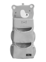 Trousse de rangement bébé à suspendre motif renard sapin grizzly en tissu gris avec poches pratiques pour jouets et accessoires Trousse de rangement bébé à suspendre motif renard sapin grizzly en tissu gris avec poches pratiques pour jouets et accessoires