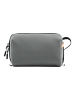 Trousse de toilette avec coque rigide de protection suspendable et compartimentée pratique pour voyage transport et outdoor grise