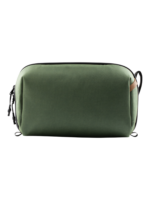 Trousse de toilette avec coque rigide de protection suspendable et compartimentee pratique pour voyage transport et outdoor verte